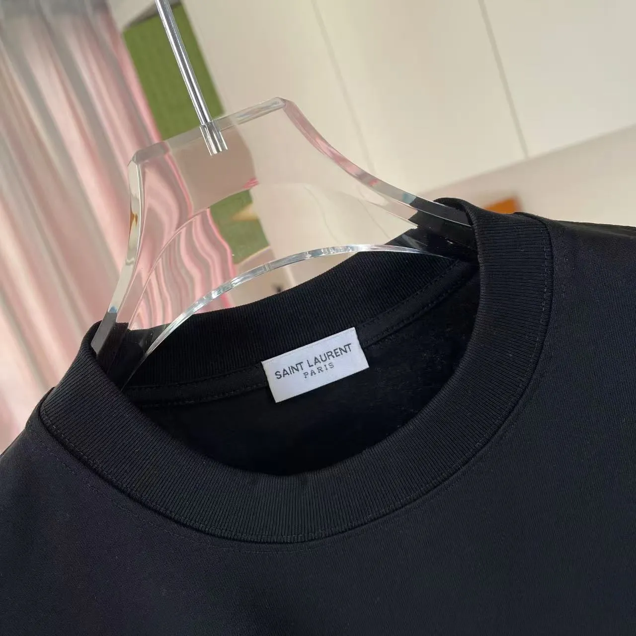 YSL* 2026 New Arrival logo 300g t Same Style Size：S M L XL XXL ：Black White Green Purple